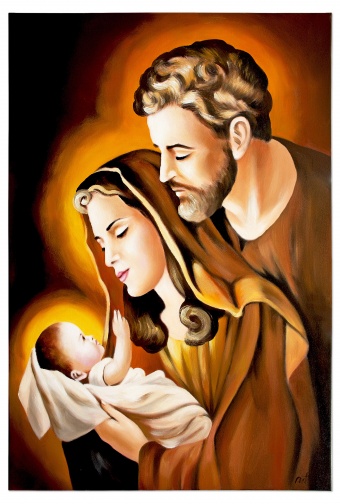 Holy Family Handcrafted Oil Paintings Canvas Oil Painting Picture G120263