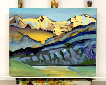 Mountain landscape handwork oil paintings canvas oil painting picture G117406