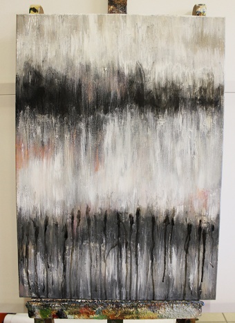 "Black and White Abstraction" Handwork Oil Paintings Canvas G116605