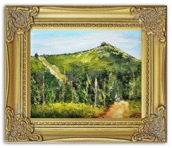 Mountain landscape handmade oil paintings canvas oil painting image G03764