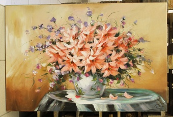 Bouquet Handmade Oil Paintings Canvas Oil Painting Picture G116511