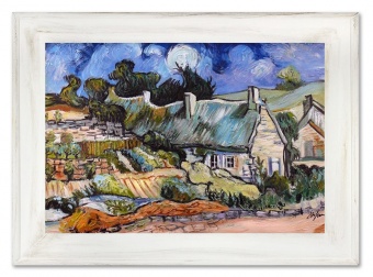 "Landscape with Houses" Handcrafted Oil Paintings Canvas G15668