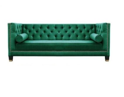 Green Chesterfield 3-SeaterTextile Modern Design Creative Furniture Sofa Fabric