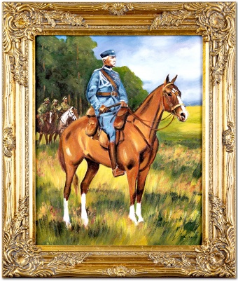 Horseman in the Field Handwork Oil Paintings Paintings Canvas Oil Painting Picture G16514