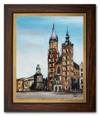 St. Mary\'s Church in Krakow Handmade Oil Paintings Canvas G102788