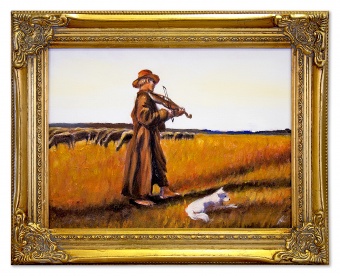 Field musician handmade oil paintings canvas oil painting picture G03931