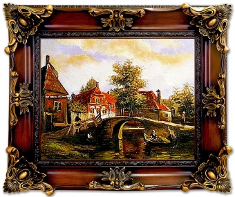 "Idyllic landscape" Handmade oil paintings Canvas G05546