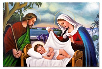 The Holy Family Handmade Oil Painting Canvas Oil Painting G111141