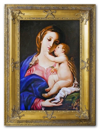 Madonna with Child Handcrafted Oil Paintings Canvas Oil Painting Picture G02767