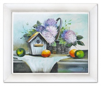 Still life with flowers and fruits Handmade oil paintings Artwork G06323