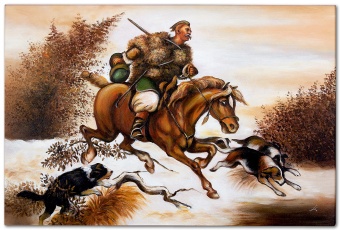 Hunting in Winter Handwork Oil Paintings Paintings Canvas Oil Painting Picture G119468