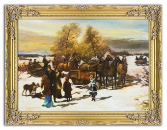 Winter scene handcrafted oil paintings canvas oil painting picture G01680