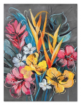 Colorful flowers handmade oil paintings canvas oil painting G100069