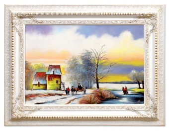 Winter landscape handmade oil paintings canvas oil painting picture G16843