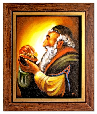 The Wise Man with Gold Handcrafted Oil Paintings Canvas G120433