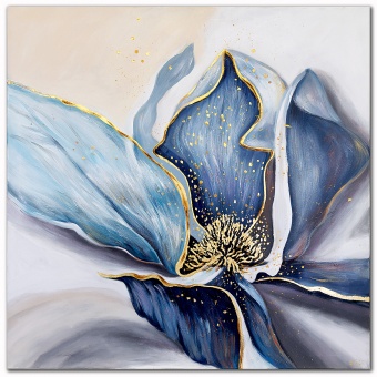 Blue Flower Handwork Oil Paintings Canvas Oil Painting Picture G118502