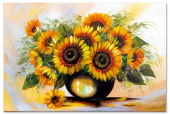 Sunflowers Handicraft Oil Paintings Canvas Oil Painting Picture G119111