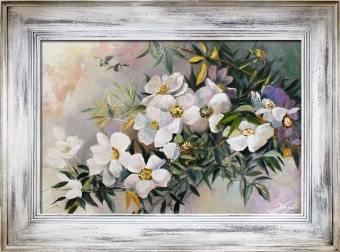 Blooming Flowers Handmade Oil Paintings Canvas Oil Picture Image G15845