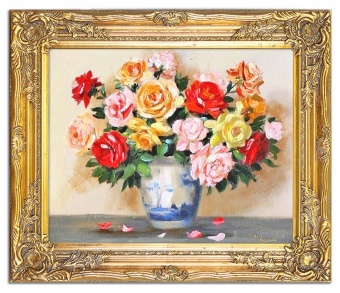 Rose bouquet handcrafted oil paintings canvas oil painting picture G05275