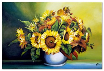 Sunflowers Handcrafted Oil Paintings Canvas Oil Painting Image G119189