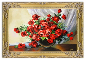 Rose bouquet handmade oil paintings canvas oil picture image G100262