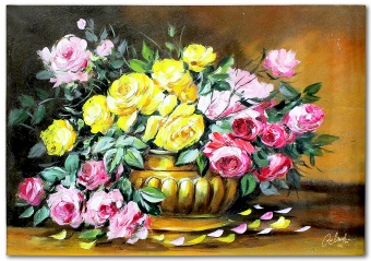 "Floral Splendor" Handmade Oil Paintings Canvas Oil Painting Picture G119240