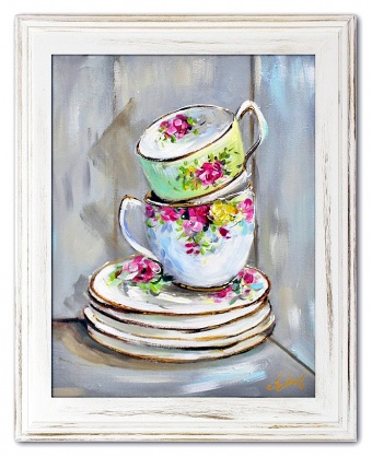 "Flower Cup" Handcrafted Oil Paintings Canvas Oil Painting Picture G95731