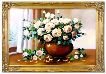 Rose bouquet handmade oil paintings canvas oil picture image G15057