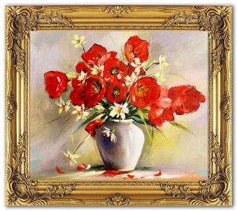 Red floral splendor handwork oil paintings canvas oil painting picture G05566