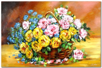 Flower bouquet handmade oil paintings canvas oil painting picture G119138