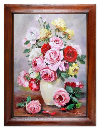 Rose bouquet handmade oil paintings canvas oil picture G16858