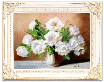 White Flowers Handcrafted Oil Paintings Canvas Oil Painting Picture G119549