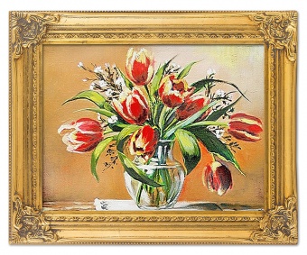 Tulip bouquet handmade oil paintings canvas oil painting picture G01936