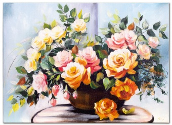 Bouquet Handicraft Oil Paintings Canvas Oil Painting Picture G00756