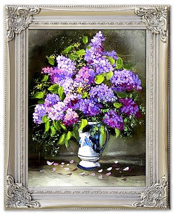 Lilac Bouquet Handmade Oil Paintings Canvas Oil Painting Picture G94216