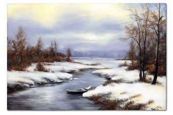 Winter landscape handmade oil paintings canvas oil painting picture G119088