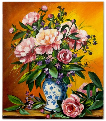 Flower vase handmade oil paintings canvas oil painting picture G118672