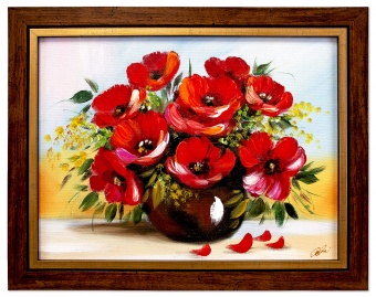 Poppy flowers handcrafted oil paintings canvas oil picture image pictures G01934