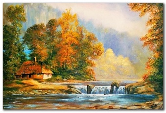 Autumn landscape handicraft oil paintings canvas oil painting picture G119013