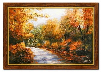 Autumn Path Handicraft Oil Paintings Canvas Oil Painting Picture Images G120296