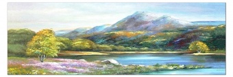 Landscape at the Lake Handcrafted Oil Paintings Paintings Canvas Oil Painting G118965