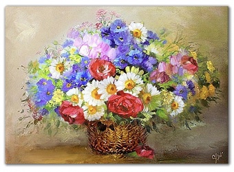 Colorful flower arrangement handmade oil paintings artwork G119108