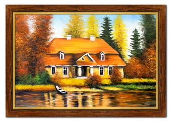 Autumn house handmade oil paintings canvas oil painting picture G118331