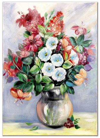 Flower vase handmade oil paintings canvas oil painting picture G119123