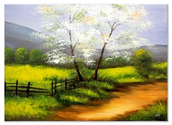 Spring landscape Handwork Oil paintings Pictures Canvas Oil painting G119089