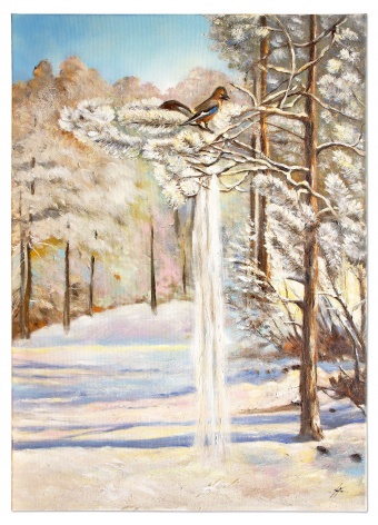 Winter landscape handwork oil paintings canvas oil painting picture G120430