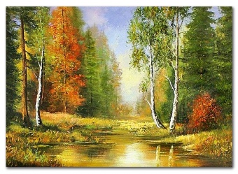 Autumn View Handwork Oil Paintings Paintings Canvas Oil Painting Picture G119085