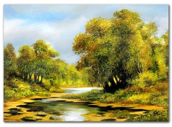 River landscape handmade oil paintings canvas oil painting picture G119084