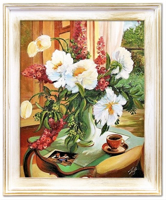 Flower still life handmade oil paintings canvas oil painting image G120150