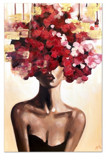 Flower woman handmade oil paintings canvas oil painting picture G118846